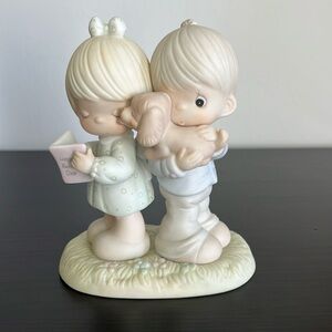 Precious Moments Happy Anniversary- Puppy Love Figurine